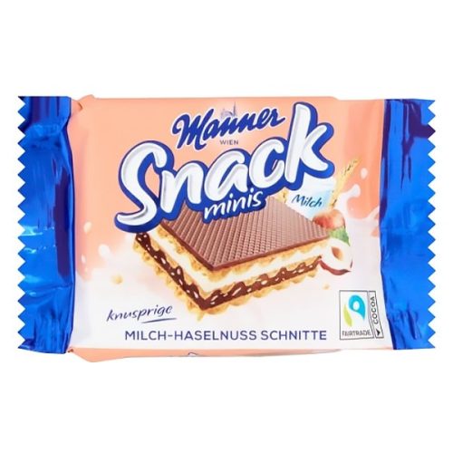 Töltött ostya MANNER mogyorós és tejszínes 25 g
