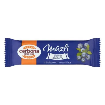 Müzliszelet CERBONA áfolyás joghurtos bevonóval 20 g