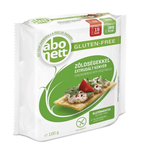 Extrudált kenyér ABONETT gluténmentes zöldségekkel 100 g
