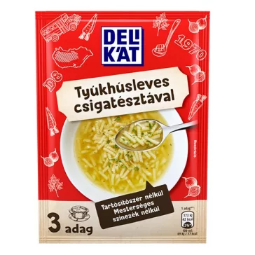   Instant tésztás leves DELIKÁT Tyúkhúsleves csigatésztával 40 g