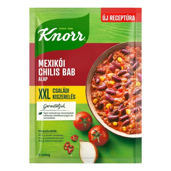 Ételalap KNORR Mexikói chillis bab XXL 75 g Ételalap KNORR Mexikói chillis bab XXL 75 g