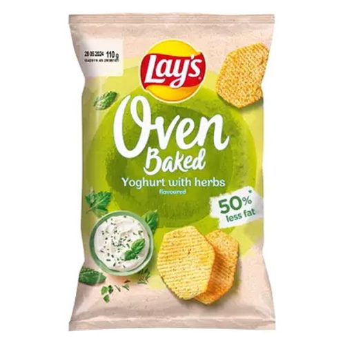Burgonyachips LAY'S Oven Baked joghurtos-zöldfűszeres 110 g