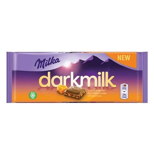 Csokoládé MILKA Darkmilk sós karamellás 85 g