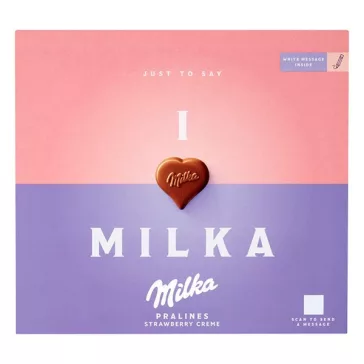 Csokoládé MILKA ILoveMilka epres krémtöltelékes 110 g