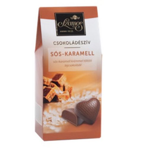 Csokoládé SZAMOS Csokoládészív sós karamell sátordoboz 110 g