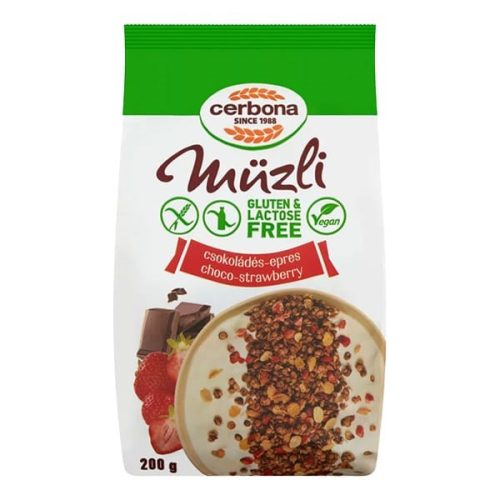 Müzli CERBONA Gluténmentes csokis-epres 200 g