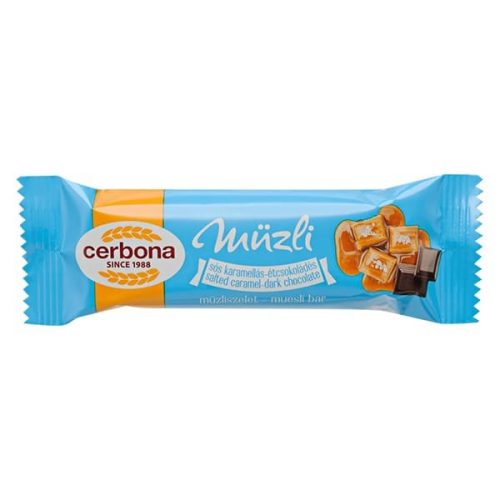 Müzliszelet CERBONA sós karamellás-étcsokoládés 20 g