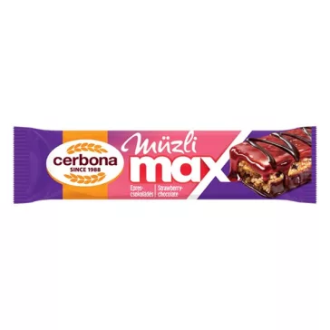 Müzliszelet CERBONA MAX epres-csokis 30 g