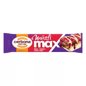 Müzliszelet CERBONA MAX málnás-citromos 30 g