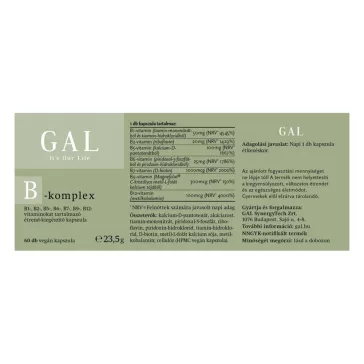 Vitamin GAL B-komplex vegán 60 darab