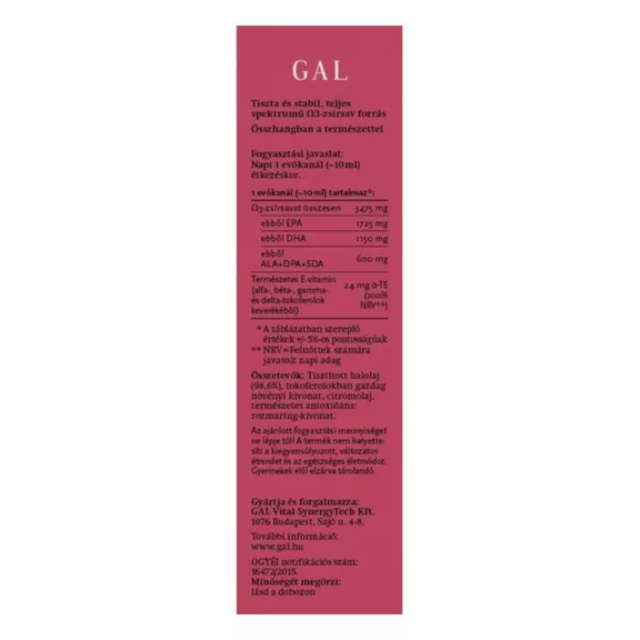 Halolaj GAL Omega3 250 ml