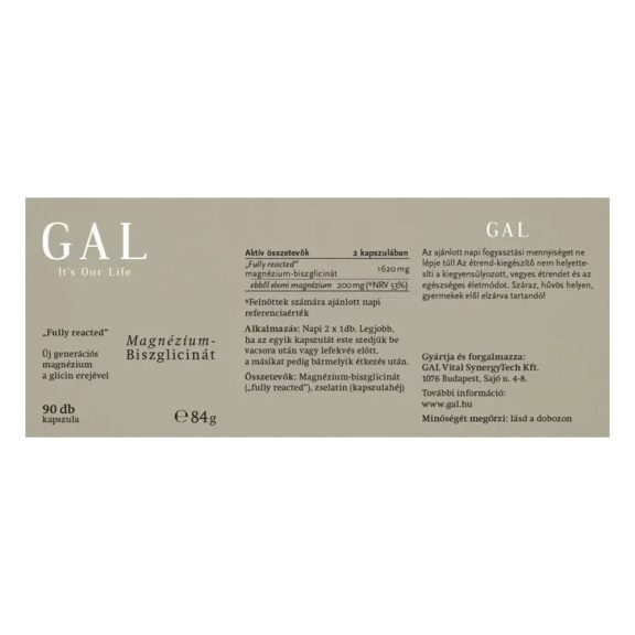Vitamin GAL Magnézium biszglicinát 90 darab