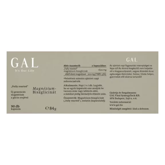 Vitamin GAL Magnézium biszglicinát 90 darab