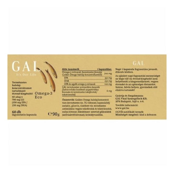 Vitamin GAL Omega-3 Eco 60 darab
