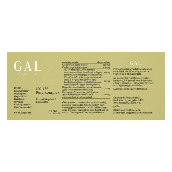 Vitamin GAL UC-II Porc-komplex 60 darab