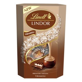   Csokoládé LINDT Lindor Tiramisu tejcsokoládé golyók díszdobozban 200 g