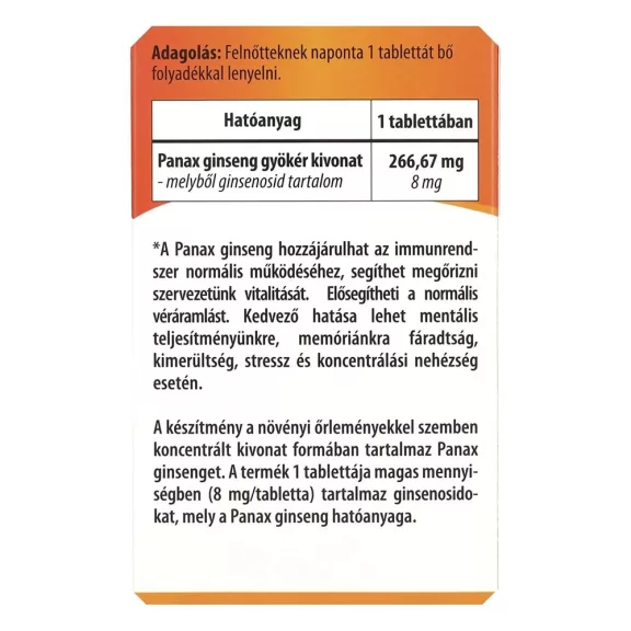 Vitamin BIOCO Ginszeng kivonat 60 darab Vitamin BIOCO Ginszeng kivonat 60 darab