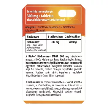 Vitamin BIOCO Hialuronsav Mega 300 mg 60 darab