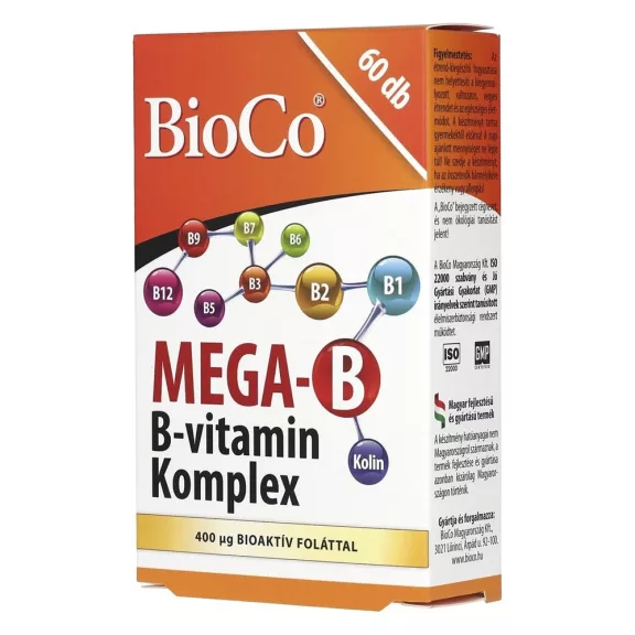 Vitamin BIOCO Mega-B B-komplex 60 darab Vitamin BIOCO Mega-B B-komplex 60 darab