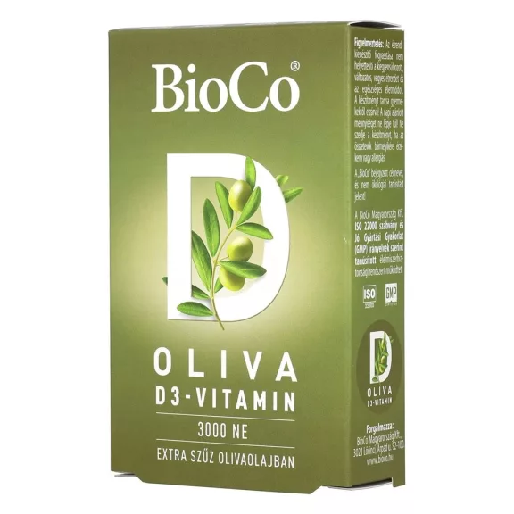 Vitamin BIOCO Oliva D3 3000 NE 60 darab Vitamin BIOCO Oliva D3 3000 NE 60 darab