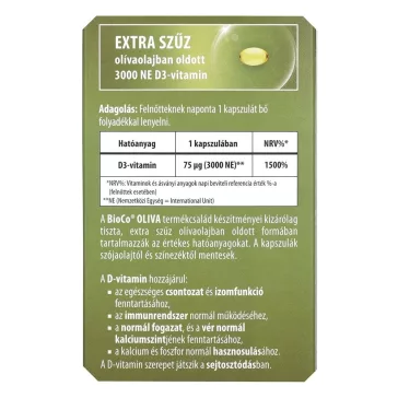 Vitamin BIOCO Oliva D3 3000 NE 60 darab