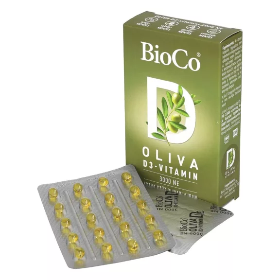Vitamin BIOCO Oliva D3 3000 NE 60 darab Vitamin BIOCO Oliva D3 3000 NE 60 darab