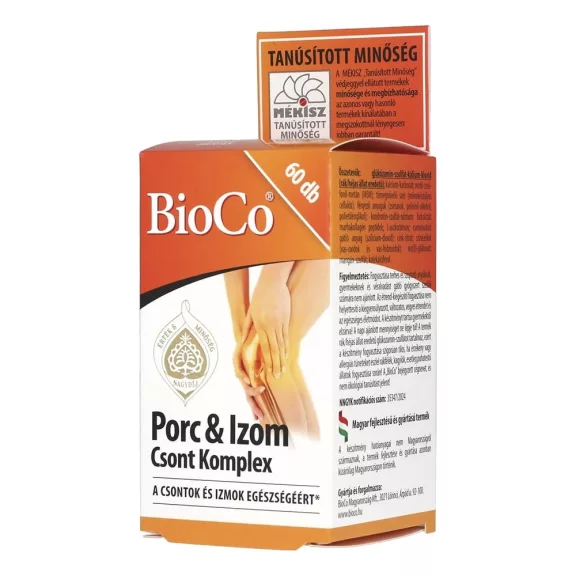 Vitamin BIOCO Porc & Izom Csont komplex kondroitinnel 60 darab Vitamin BIOCO Porc & Izom Csont komplex kondroitinnel 60 darab