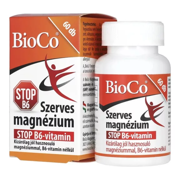 Vitamin BIOCO Szerves Mg (Stop B6) 60 darab Vitamin BIOCO Szerves Mg (Stop B6) 60 darab