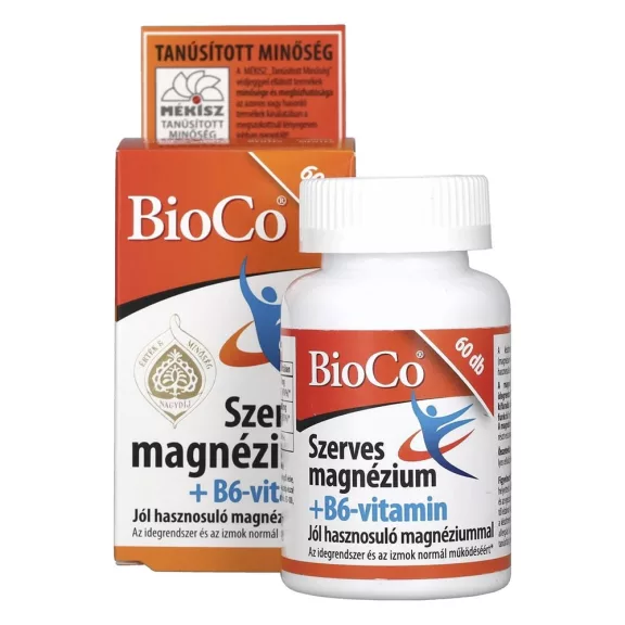 Vitamin BIOCO Szerves Mg + B6 60 darab Vitamin BIOCO Szerves Mg + B6 60 darab