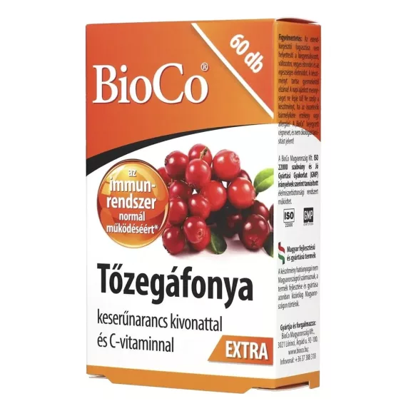 Vitamin BIOCO Tőzegáfonya extra 60 darab Vitamin BIOCO Tőzegáfonya extra 60 darab