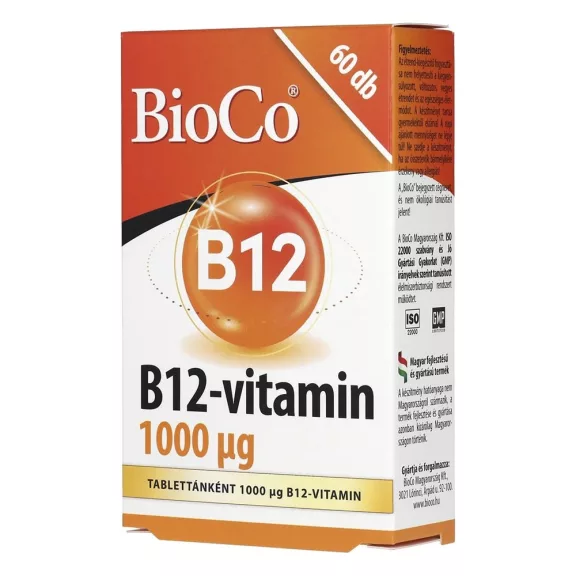 Vitamin BIOCO B12 1000 mcg 60 darab Vitamin BIOCO B12 1000 mcg 60 darab