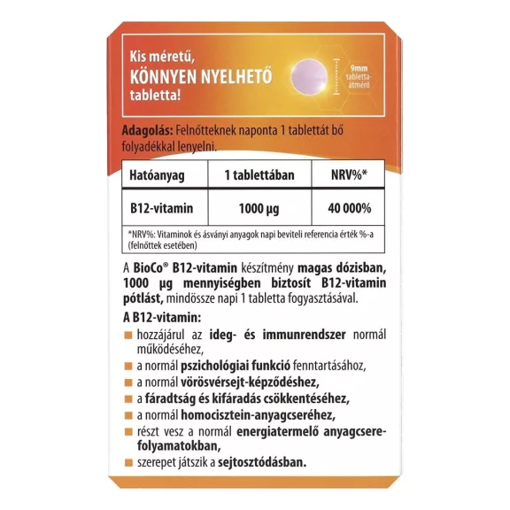 Vitamin BIOCO B12 1000 mcg 60 darab Vitamin BIOCO B12 1000 mcg 60 darab