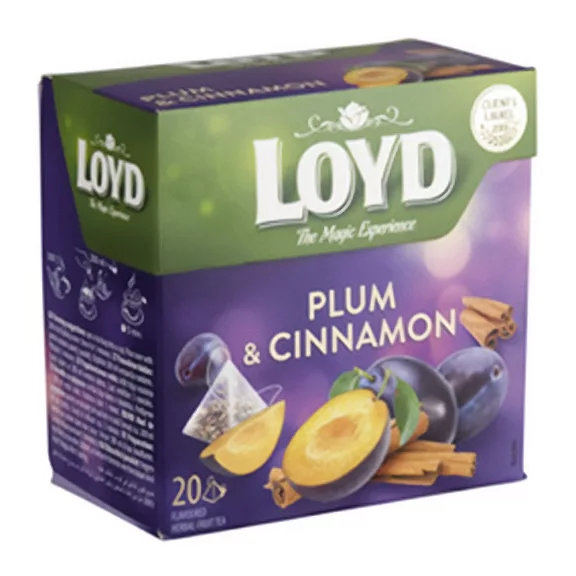 Gyümölcstea LOYD Piramis szilva-fahéj 20x2 g Gyümölcstea LOYD Piramis szilva-fahéj 20x2 g