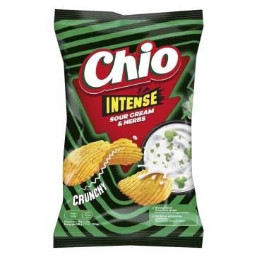 Burgonyachips CHIO Intense Tejfölös-zöldfűszeres 55 g