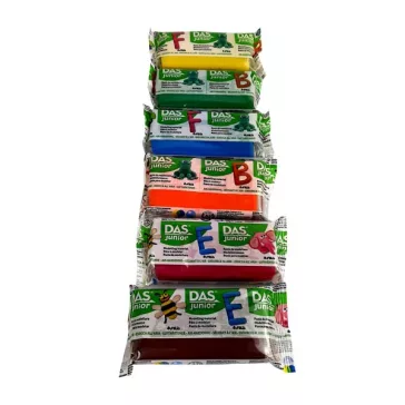 Gyurma display DAS Junior vegyes szín 10x100 g