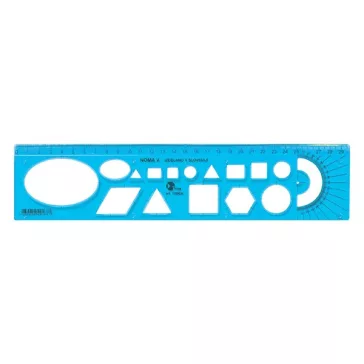Sablon vonalzó OPTIMA hajlékony kék 30cm