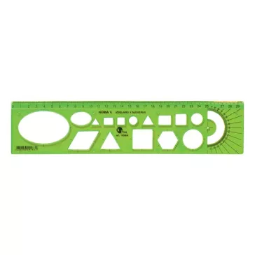 Sablon vonalzó OPTIMA hajlékony zöld 30cm