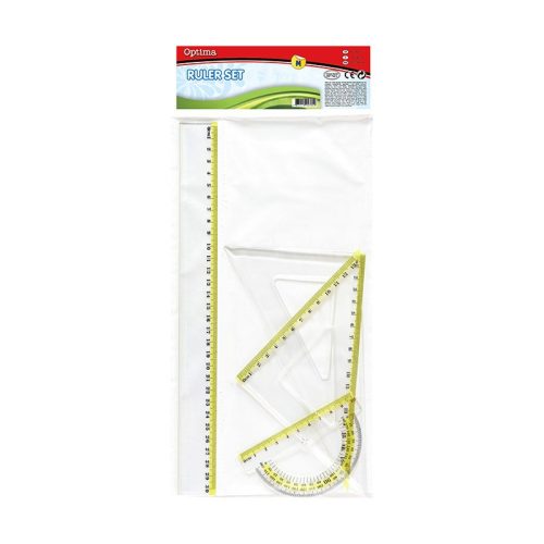 Vonalzókészlet OPTIMA 30cm vonalzóval 4 darabos