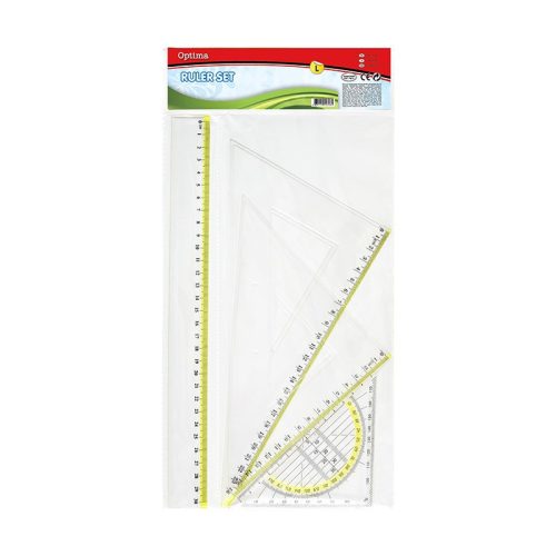 Vonalzókészlet OPTIMA 23cm 4 darabos