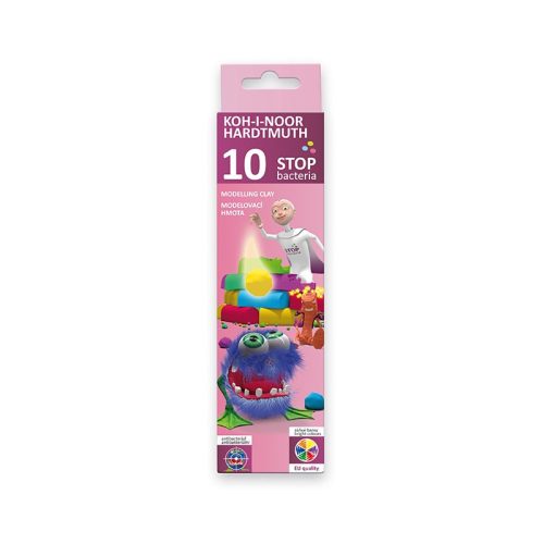 Gyurma KOH-I-NOOR antibakteriális színes 200 g 10 darabos