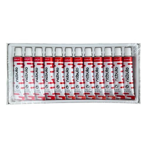 Tempera NEBULO piros 12 ml 12 darabos