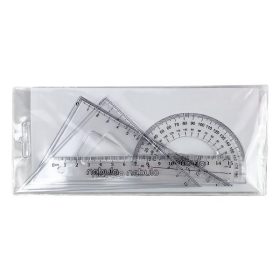 Vonalzókészlet NEBULO 15cm vonalzóval 4 darabos