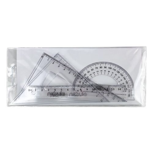 Vonalzókészlet NEBULO 15cm vonalzóval 4 darabos