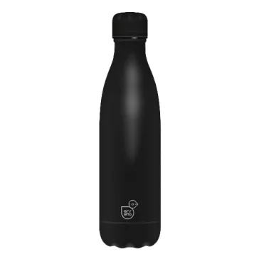 Kulacs duplafalú ARS UNA fém 500 ml Noir