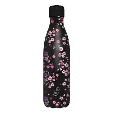 Kulacs duplafalú ARS UNA fém 500 ml Pearl Blossom Black