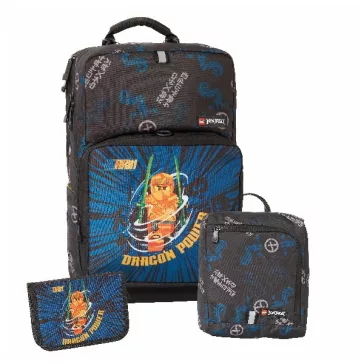   Iskolatáska szett LEGO Maxi Plus 3 részes Ninjago Arin tornazsákkal és felszerelt tolltartóval