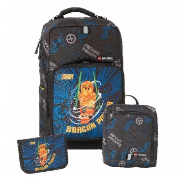   Iskolatáska szett LEGO Optimo 3 részes Ninjago Arin tornazsákkal és felszerelt tolltartóval