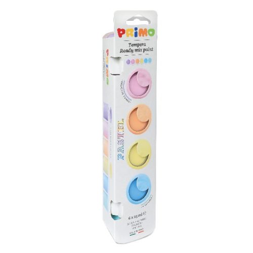 Tempera PRIMO tégelyes Pasztell 6 darabos