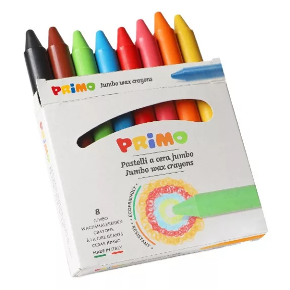 Zsírkréta PRIMO jumbo kerek hegyezett 8 darabos