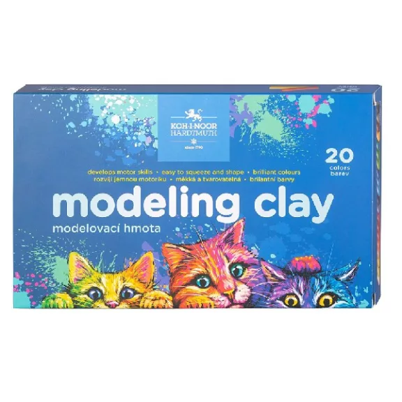 Gyurma KOH-I-NOOR Cats színes 400 g 20 színű Gyurma KOH-I-NOOR Cats színes 400 g 20 színű